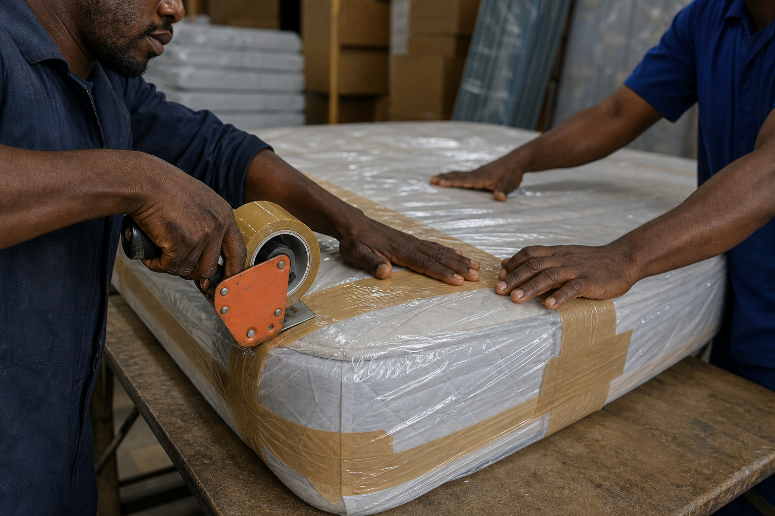 Emballage renforcé d'un matelas