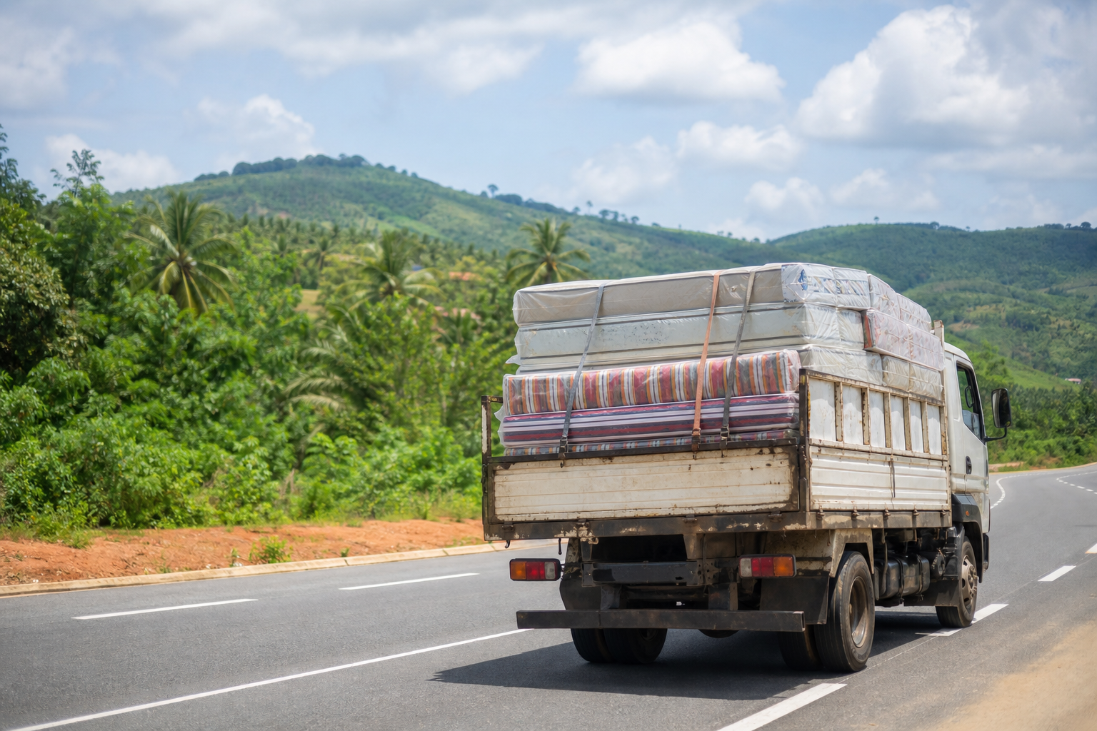 Transport interurbain de matelas vers d’autres villes du Cameroun