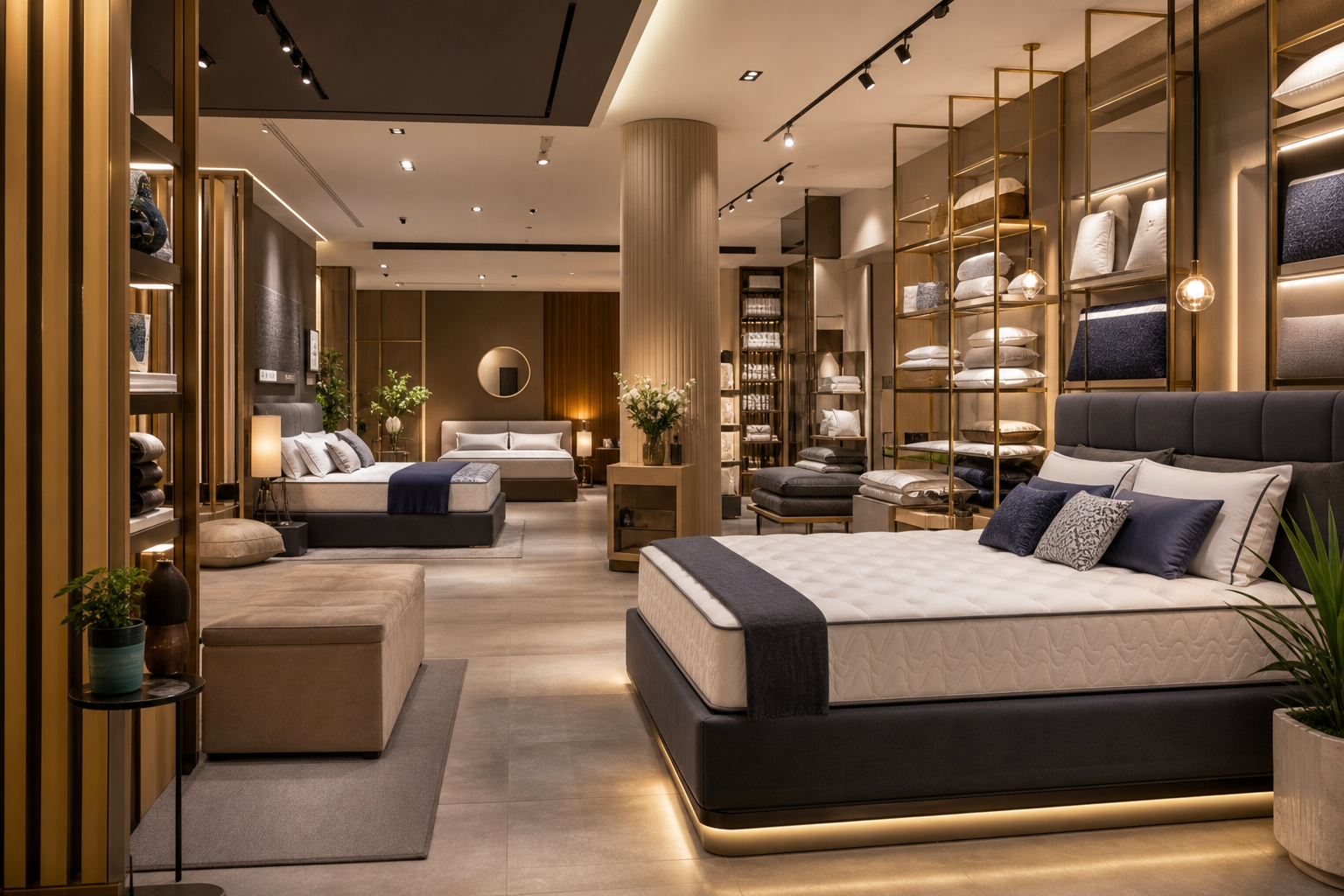 Showroom matelas en centre commercial