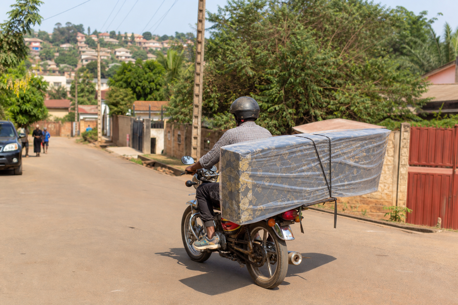 Livraison moto de matelas